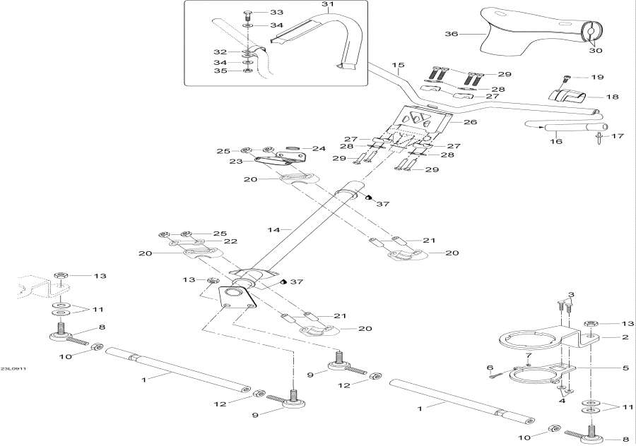 Snowmobiles lynx  - Steering System /   System