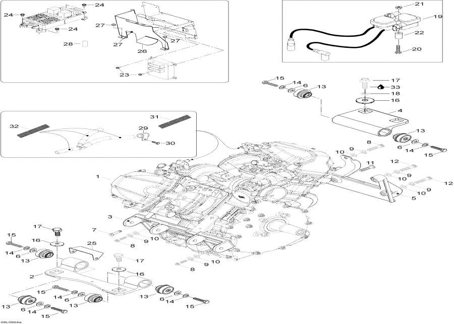 Snow mobile   - Engine And Engine Support /    Sport