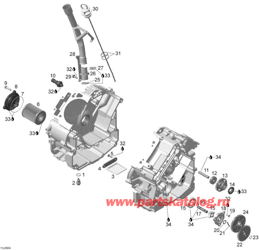 Snowmobile   - Lubrication    - Lubrication And Oil Pump