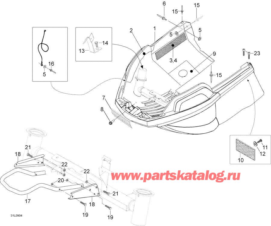 Snow mobile lynx  - Bottom Pan - ������ ������