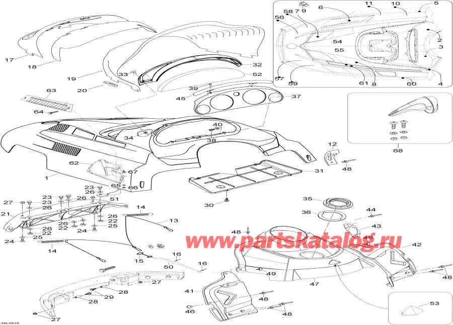 Snow mobile lynx  - Hood