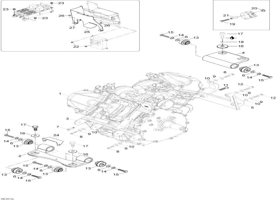 Snowmobiles   - Engine And Engine Support /    Sport