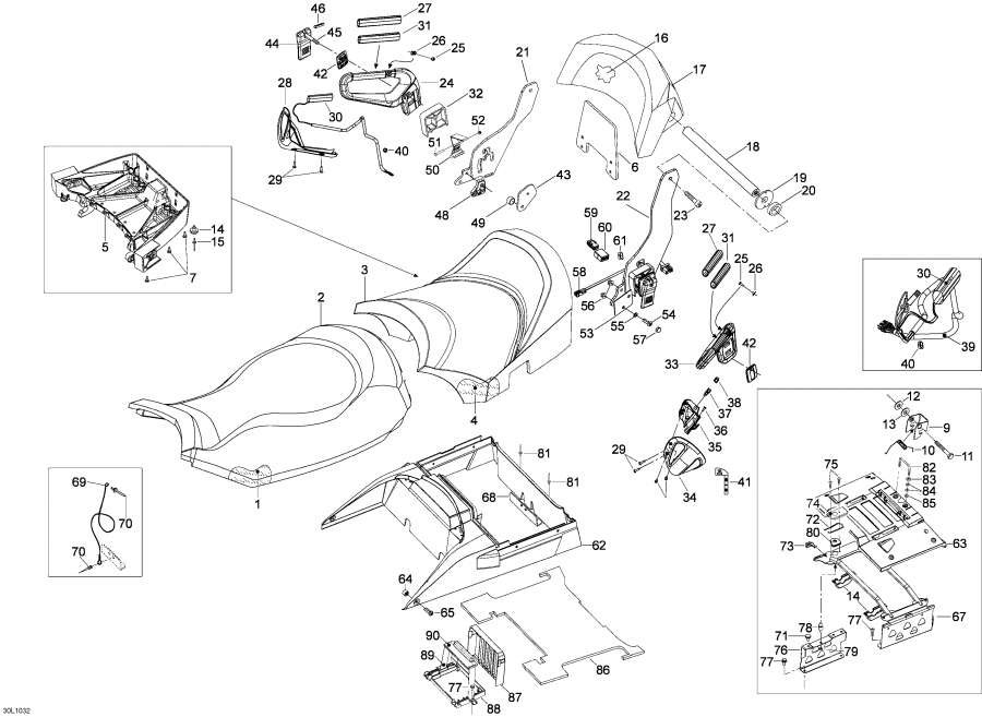 Snow mobile   - Seat - 