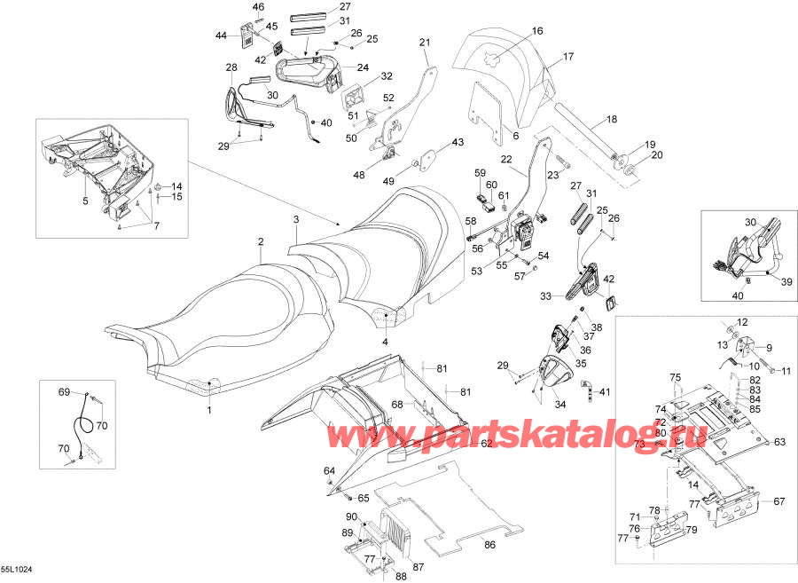 Snowmobile Lynx  - Seat,