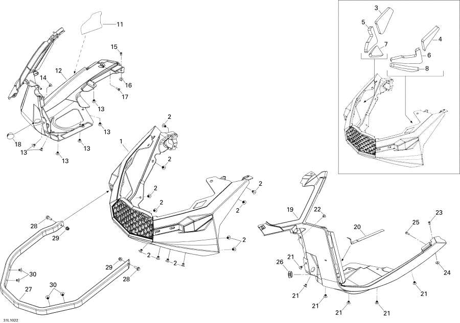 Snowmobile   - Bottom Pan -  