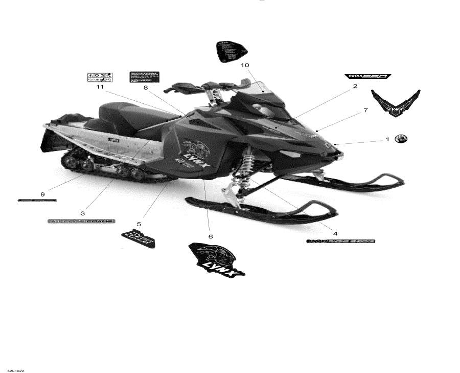 Snowmobile lynx  -  - Decals