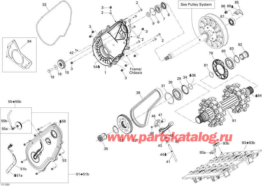 Snow mobile Lynx  - Drive System - Drive System