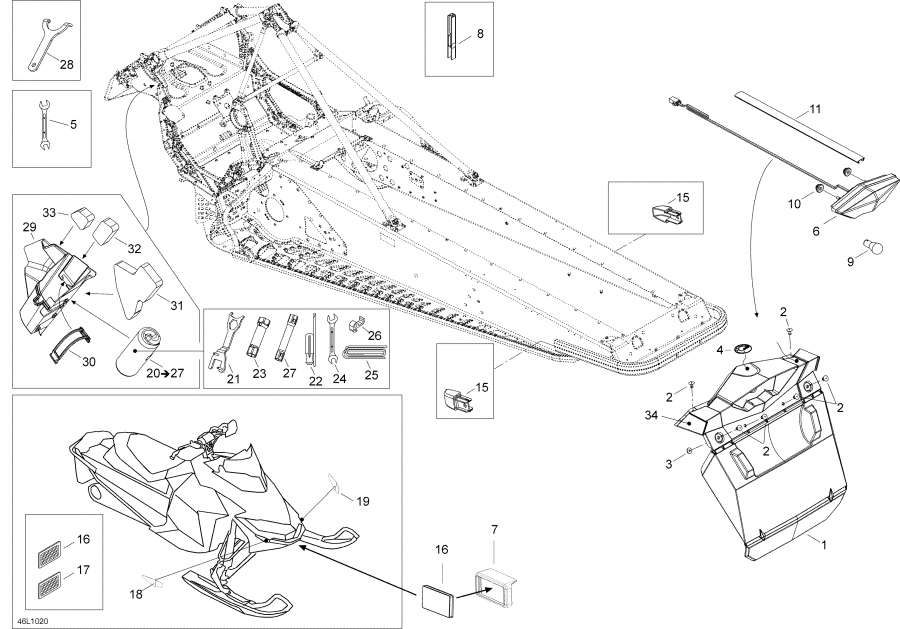 Snow mobile Lynx  - Utilities