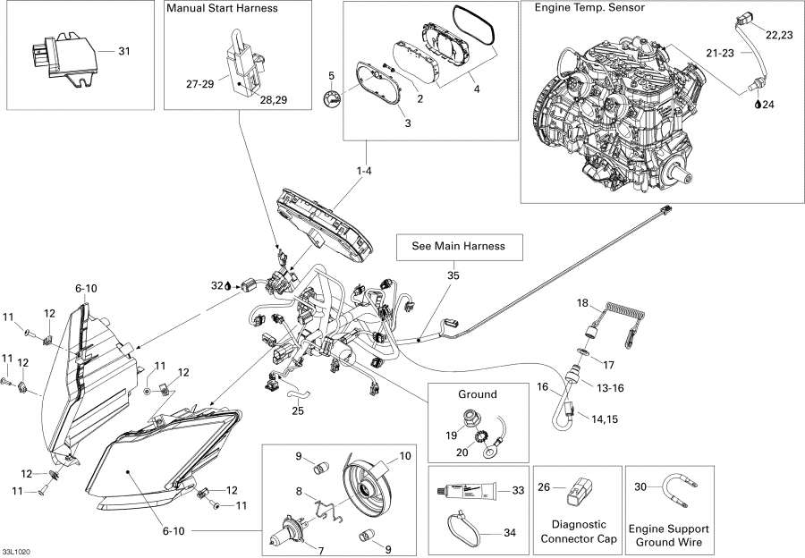 Snowmobiles lynx  -  System - Electrical System