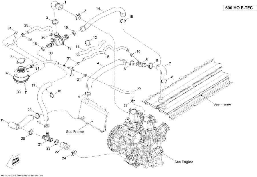 Snow mobile Lynx  - ���������� System , 600ho E-tec / Cooling System , 600ho E-tec
