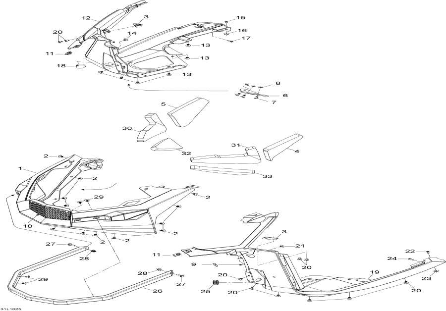 Snowmobiles Lynx  - Bottom Pan /  