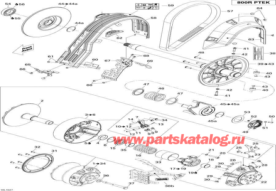 Snowmobile   -  System / Pulley System