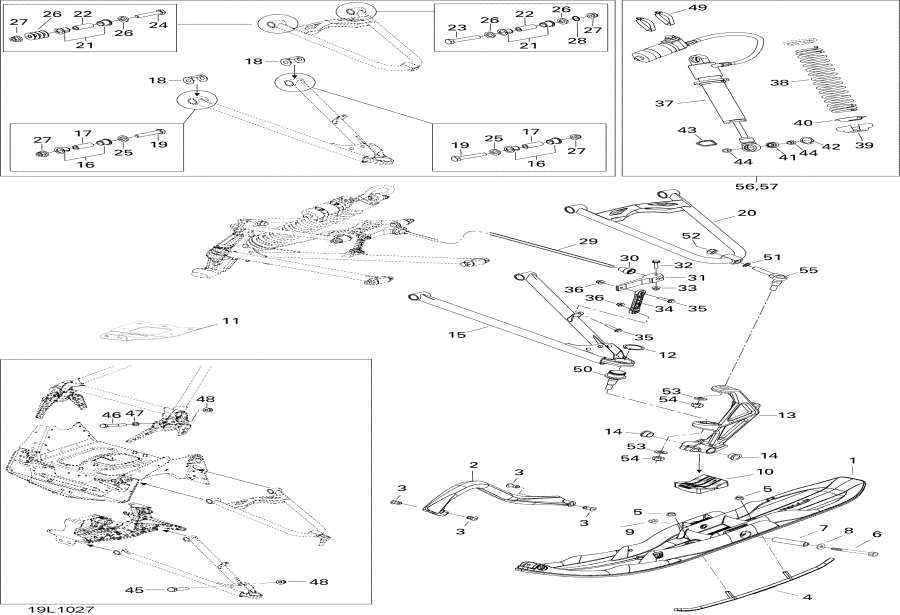 Snowmobile Lynx  - Front Suspension And Ski /    