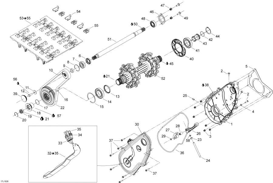 Snow mobile Lynx  - Drive System