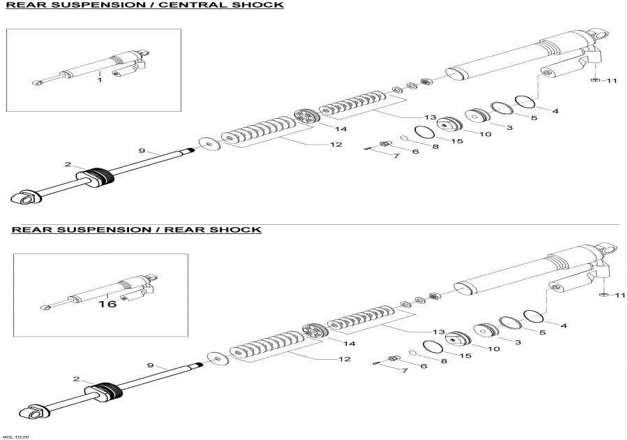 Snowmobiles �����  - Take Apart Shock Rear
