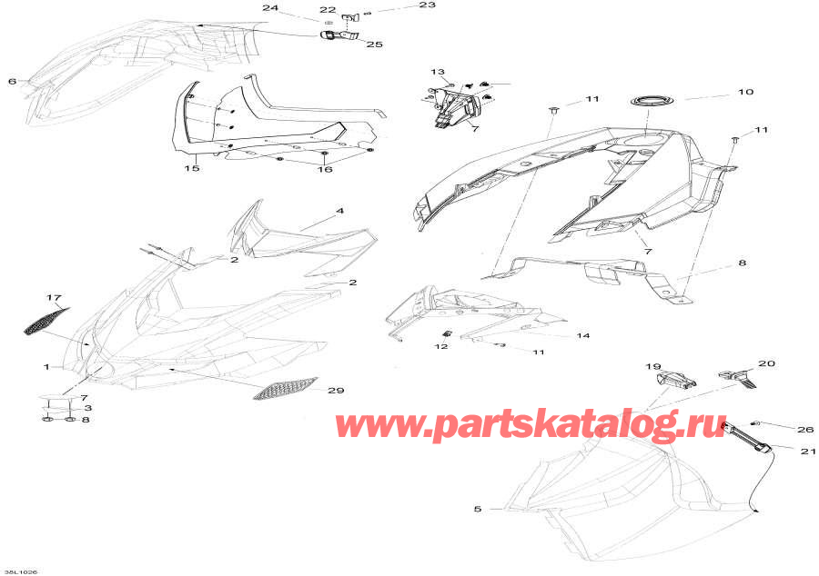 Snowmobiles lynx  - Hood