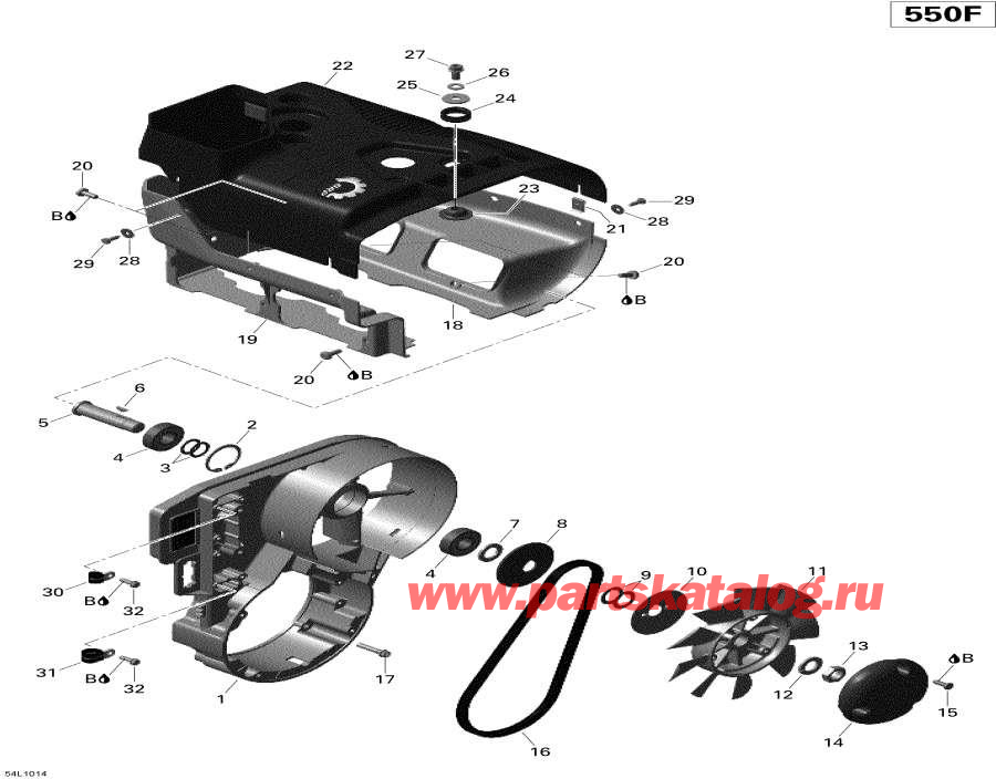 Snowmobiles lynx  - Fan   Cowls - Fan And Cylinder Cowls