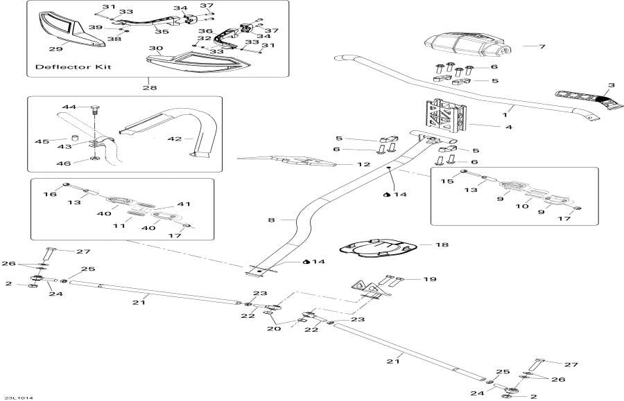 Snowmobiles lynx  - Steering System