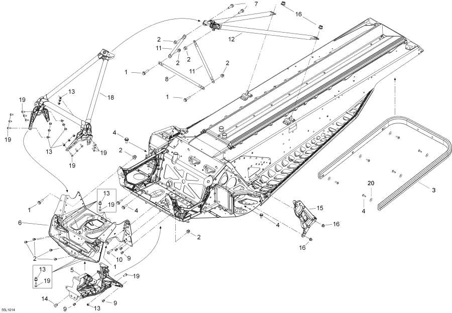 Snow mobile Lynx  -   Components / Frame And Components