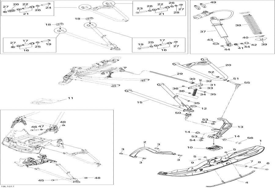 Snowmobiles Lynx  - Front Suspension And Ski /    