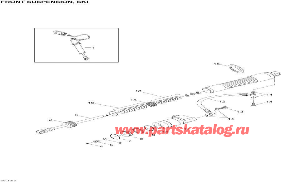 Snowmobiles lynx  - Take Apart Shock, Ski / Take Apart Shock, Ski