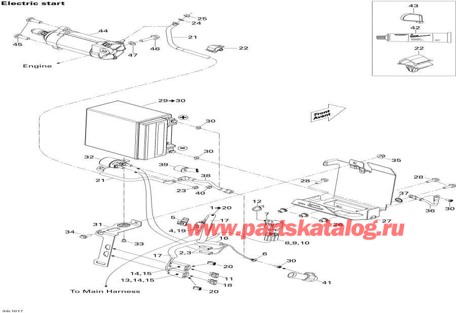 Snowmobiles Lynx  - Battery And Starter / Battery  