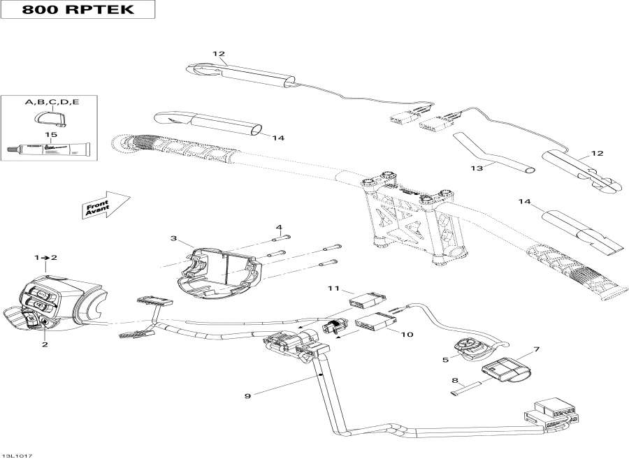 Snow mobile lynx  -   Wi   - Steering Wiring Harness