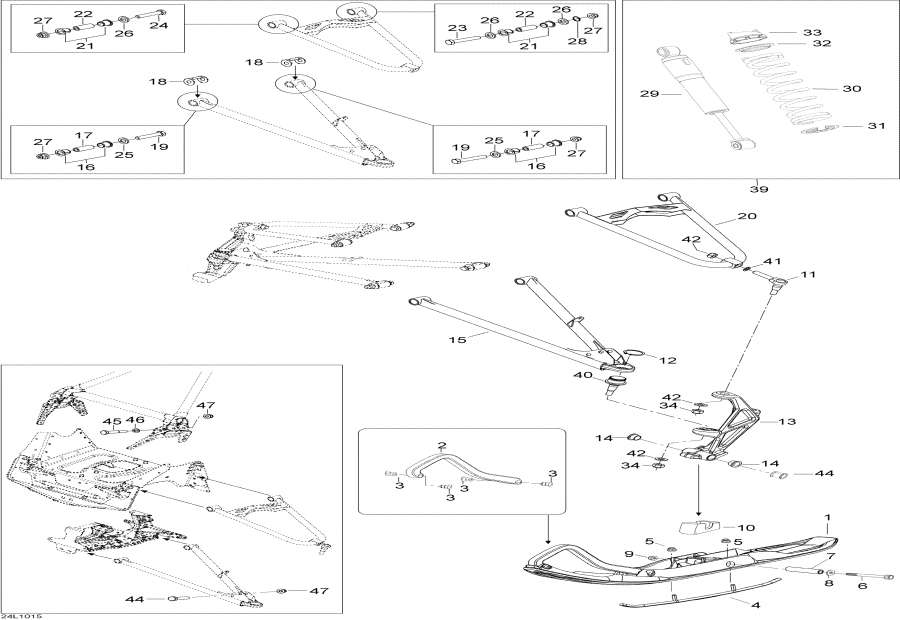 Snowmobile   - Front Suspension And Ski -    