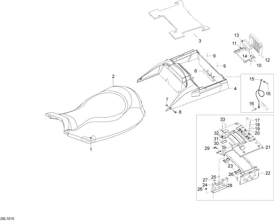 Snow mobile Lynx  - Seat - 