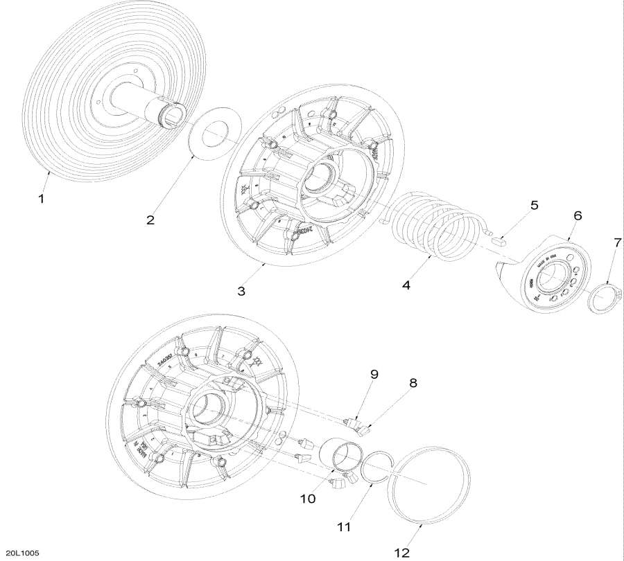 Snowmobile lynx  - Driven Pulley /  