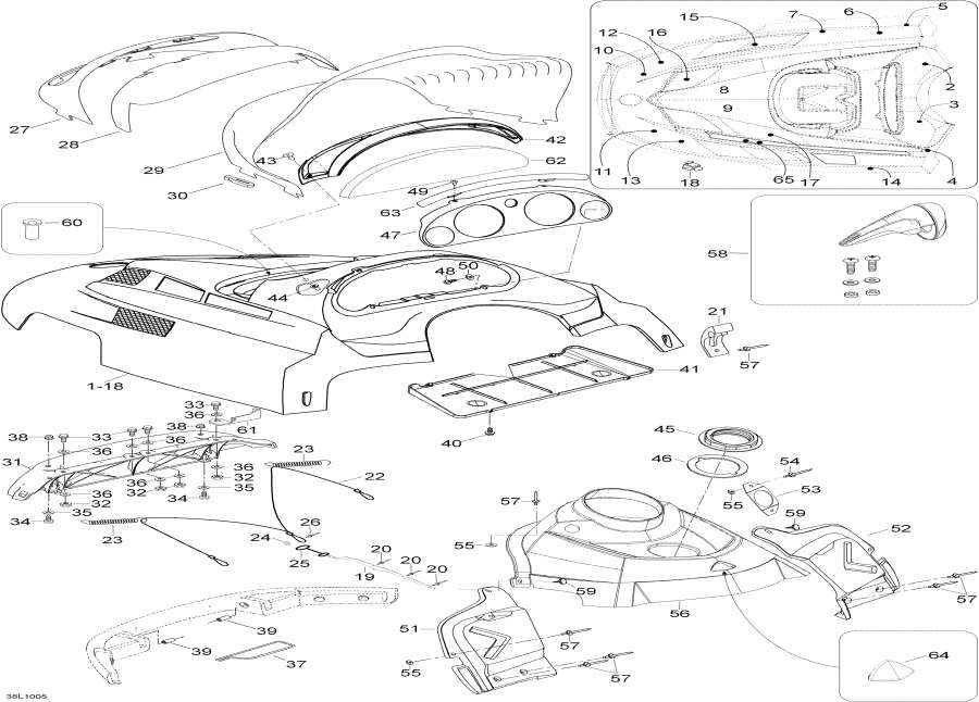 Snowmobiles lynx  - Hood