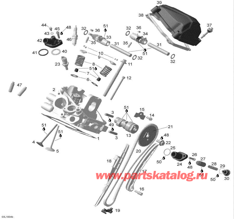 Snowmobiles lynx  - Cylinder Head Rear (army) /    Rear (y)