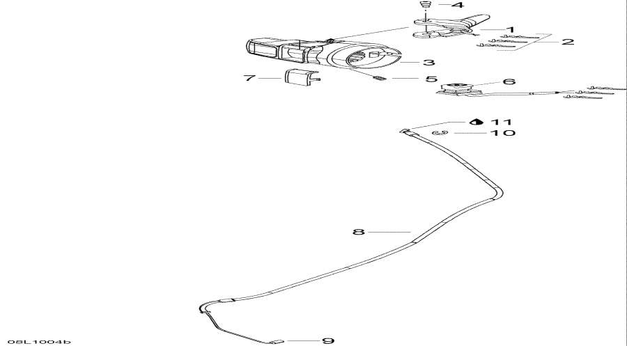 Snowmobile lynx  -  Handle  