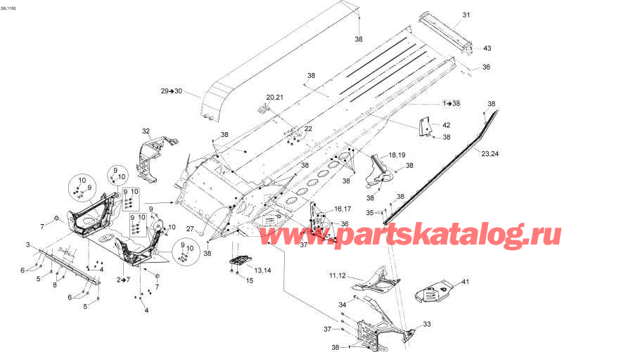 Snow mobile lynx  -  - Frame