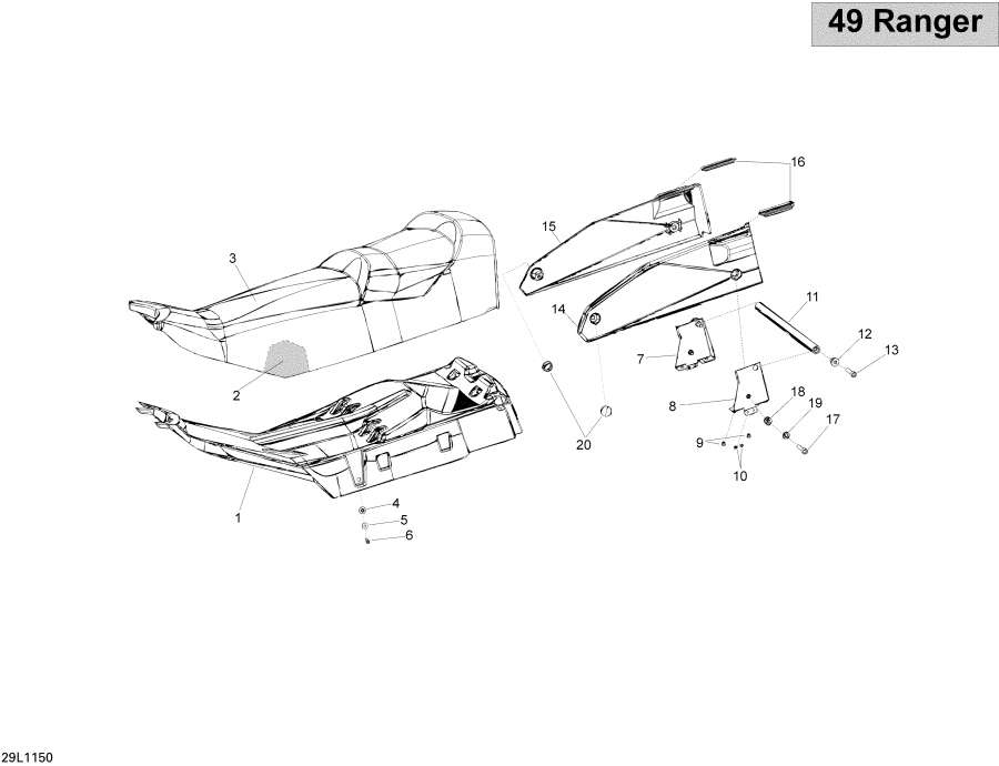 Snow mobile   - Seat - 