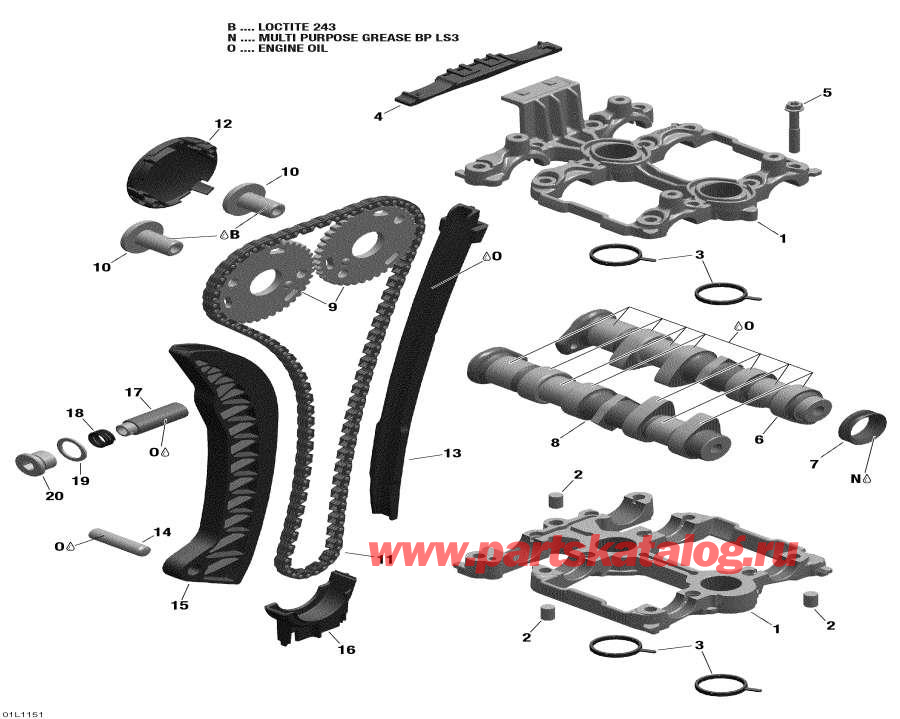 Snowmobile lynx  - Camshafts And Timing Chain -     