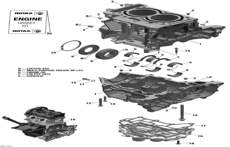 Snowmobiles lynx  - Engine Block