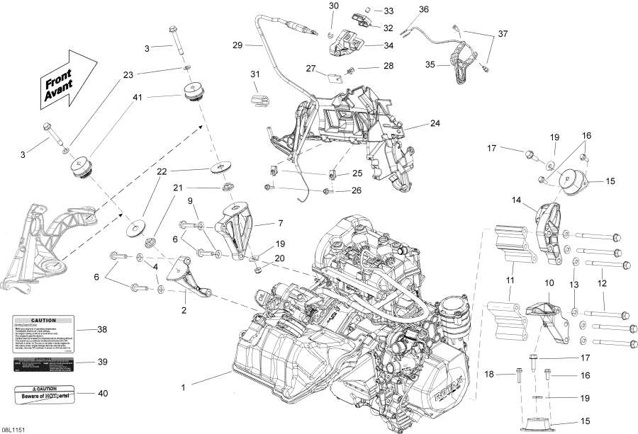 Snowmobile lynx  - Engine - 
