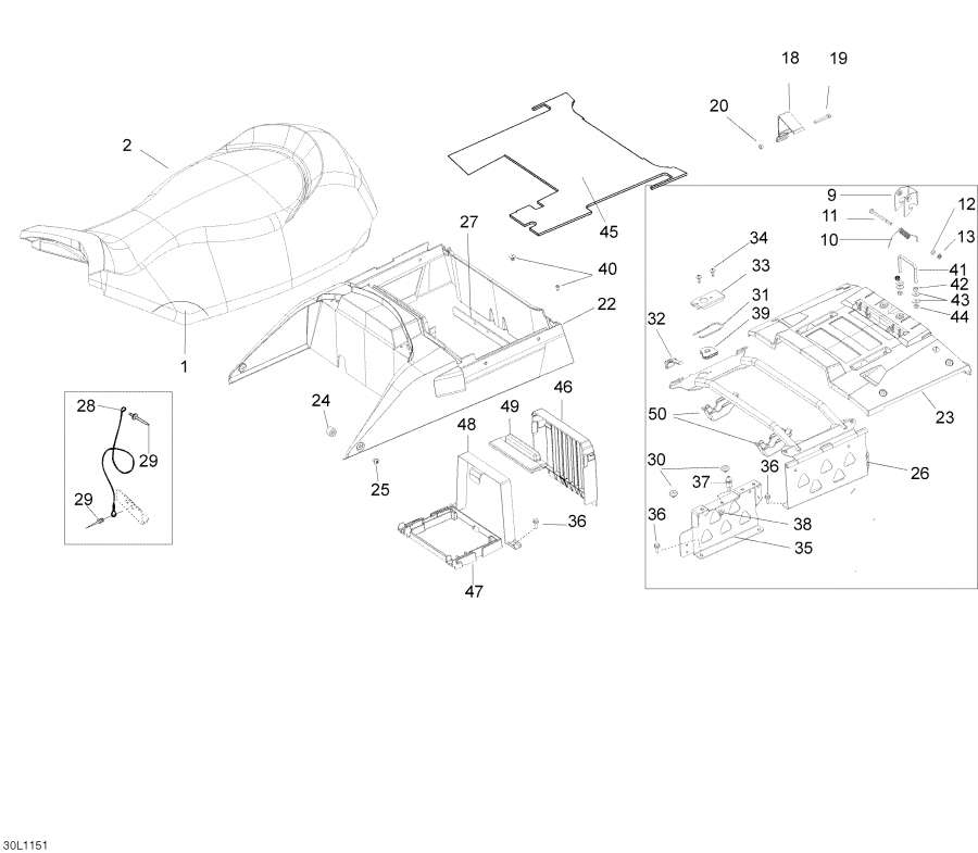 Snowmobile Lynx  -  - Seat