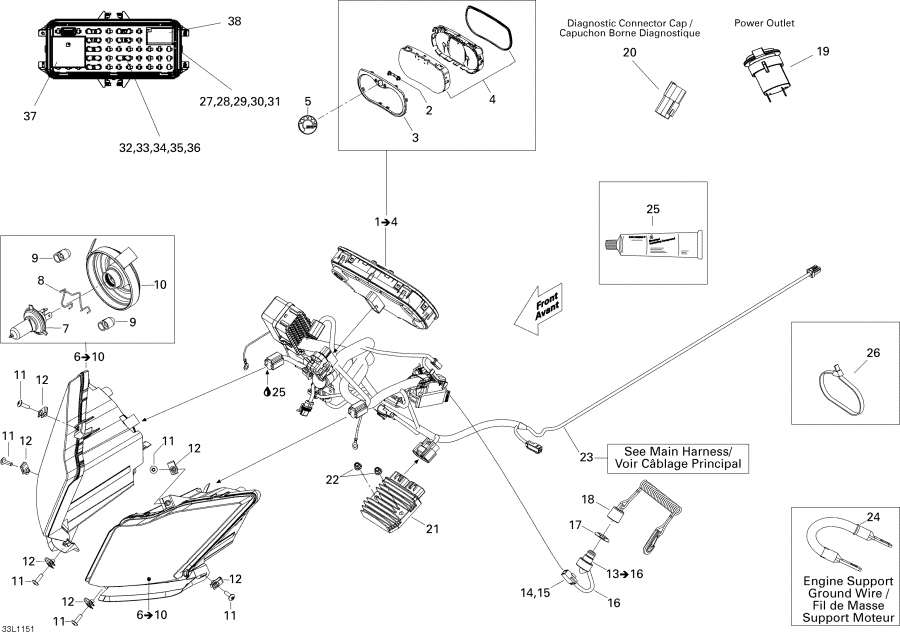 Snowmobile Lynx  - ��������� System / Electrical System