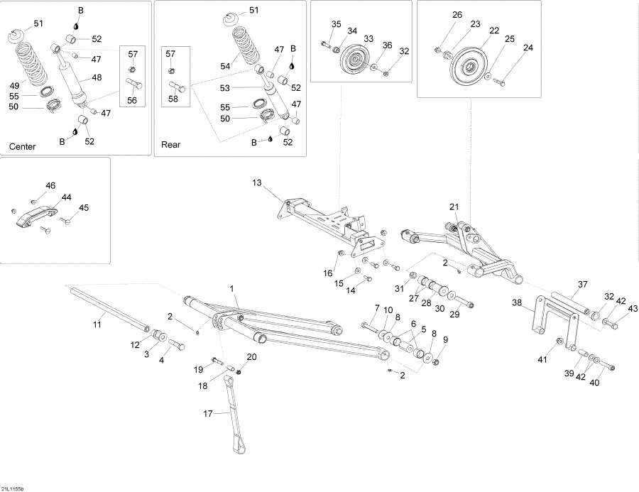 Snowmobiles Lynx  - Rear Suspension -  