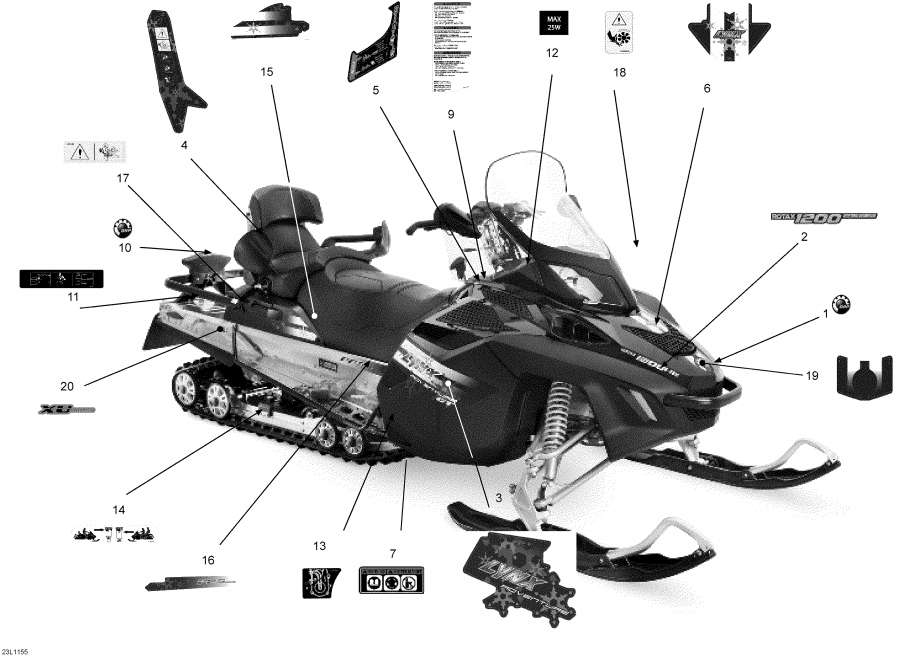 Snowmobiles lynx  -  - Decals