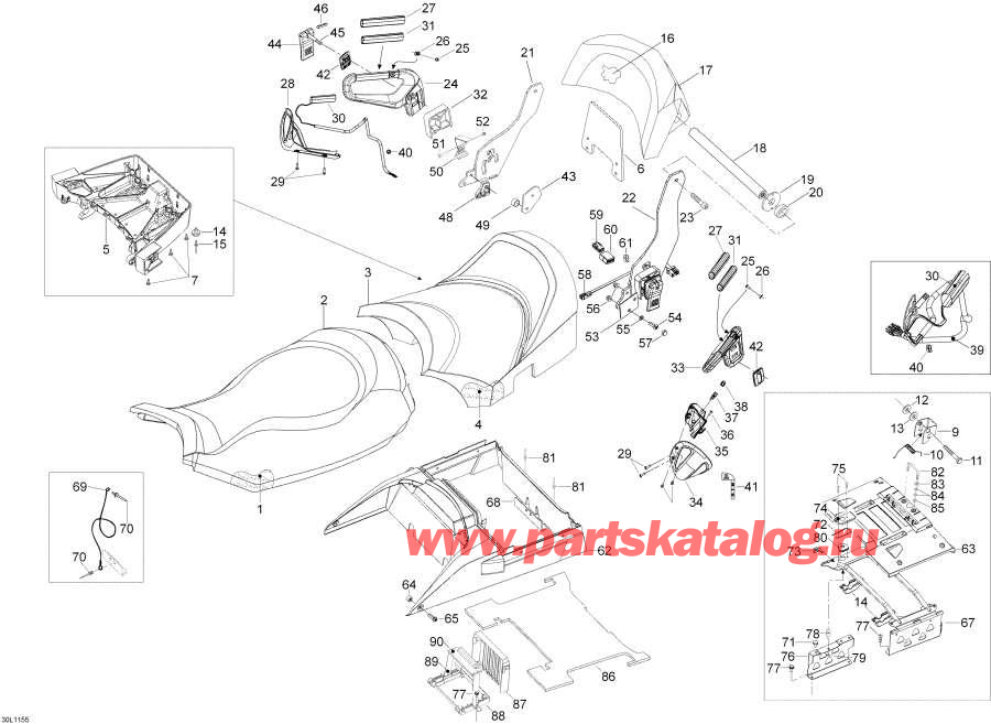 Snowmobiles   - Seat
