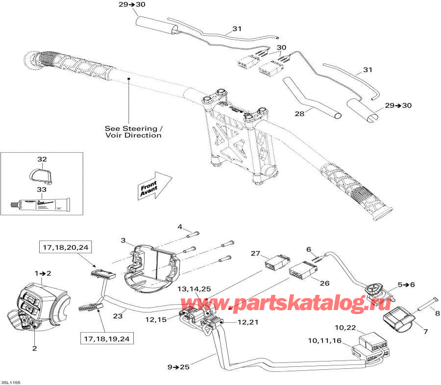Snowmobile lynx  -   Wi   / Steering Wiring Harness