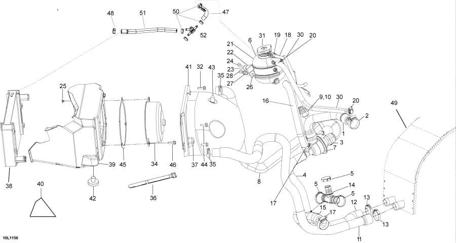 Snow mobile Lynx  -  System - Cooling System