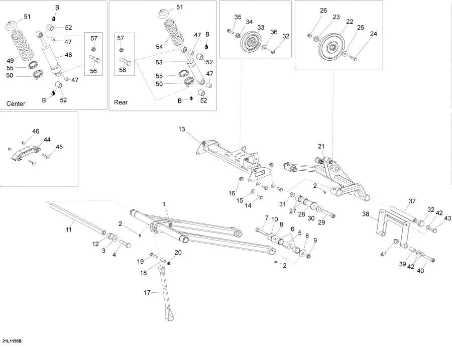 Snowmobile Lynx  - Rear Suspension /  