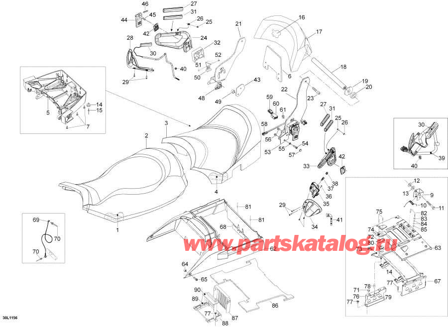 Snowmobile Lynx  - Seat - 