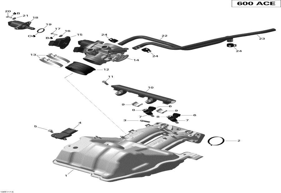  lynx  - Air Intake Manifold And Throttle Body /     