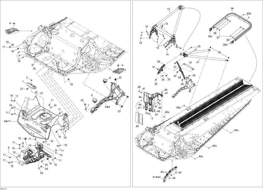 Snow mobile Lynx  - Frame And Components