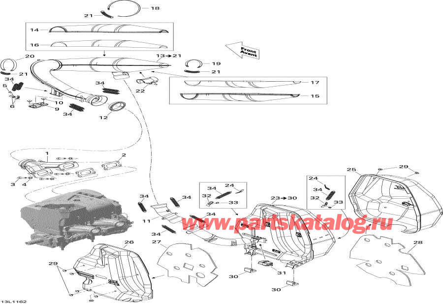 Snow mobile �����  - Exhaust System,��������� �������